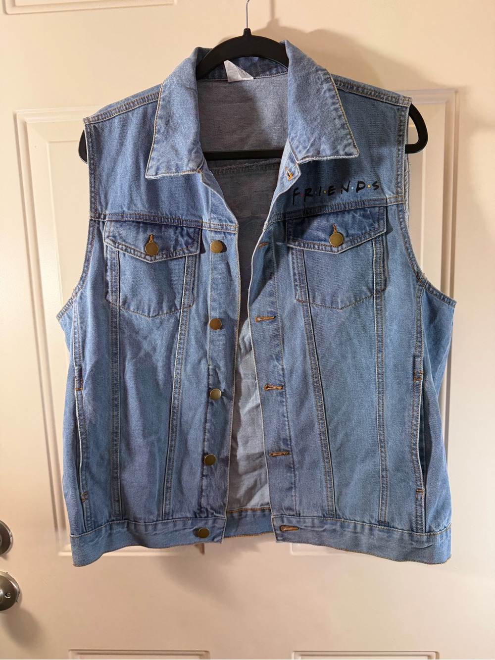 Friends You’re My Lobster Denim Vest Size Medium Blue 0444